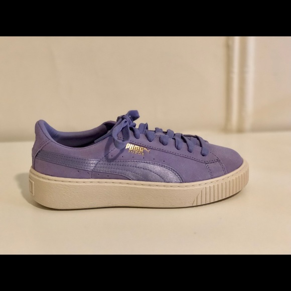 puma suede summer satin platform sneaker